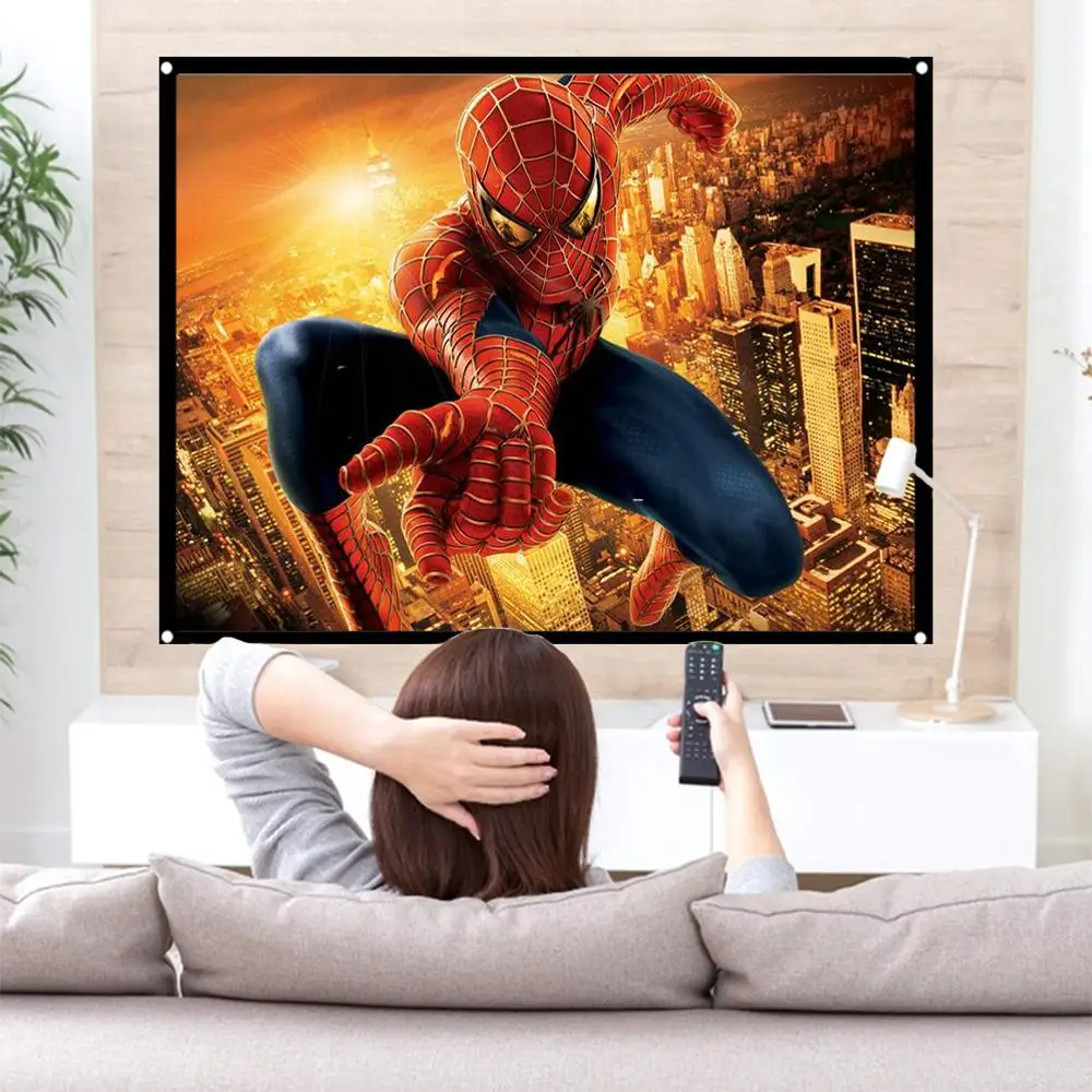 Экран для проектора 60 дюймов 4:3 HD матовый белый тканевый стеклянный домашний
