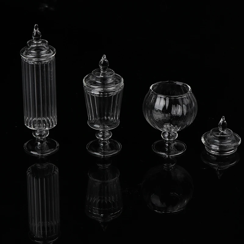 1 шт. 1:12 весы кукольный домик стеклянные конфетные бутылки снэк баночки