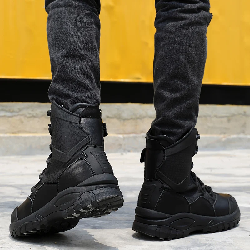 Мужские зимние ботинки из натуральной коровьей кожи на резиновой подошве | Обувь