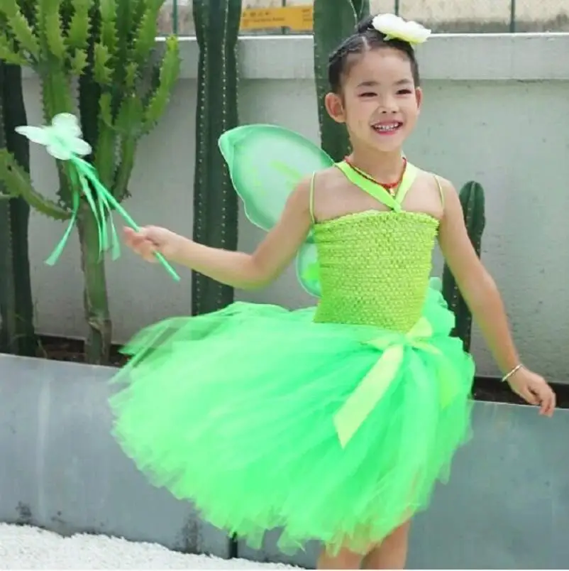 Платье-пачка для девочек фатиновое с крыльями-бабочками на Хэллоуин 2021 Dresses2-10Y |