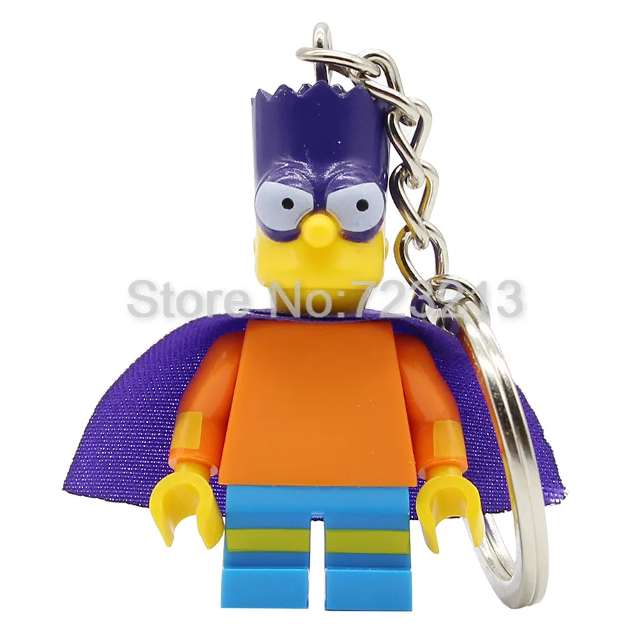 Bartman Один мультфильм Кот История игрушек фильм волшебник OZ Брелок фигурка Барт Базз Лайтер строительные блоки модели игрушки - Цвет: Bartman