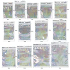 Голографическая Лазерная полупрозрачная упаковка с застежкой-молнией, 100 шт., перезаряжаемая сумка для хранения ресниц, сумка, косметичка для оптовой продажи