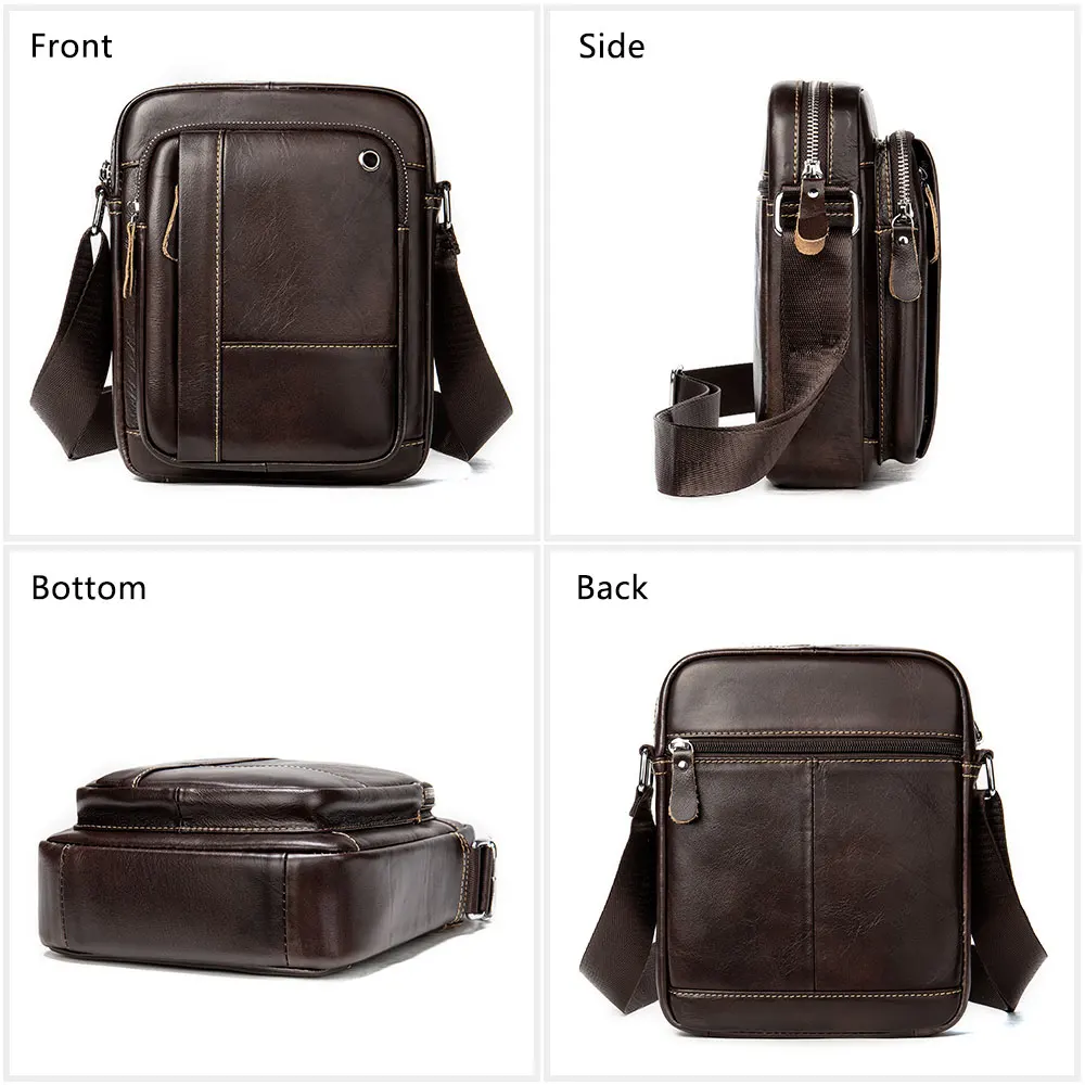 Сумка на плечо WESTAL мужская из натуральной кожи винтажная кросс-боди однотонный