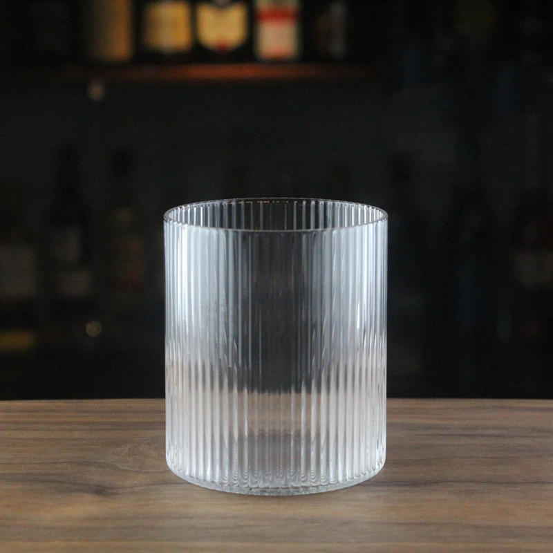 

Whiskey Glass Japanese Handmade Drinking Glasses Ripple Coffee Mug Straight Striped Water Cup