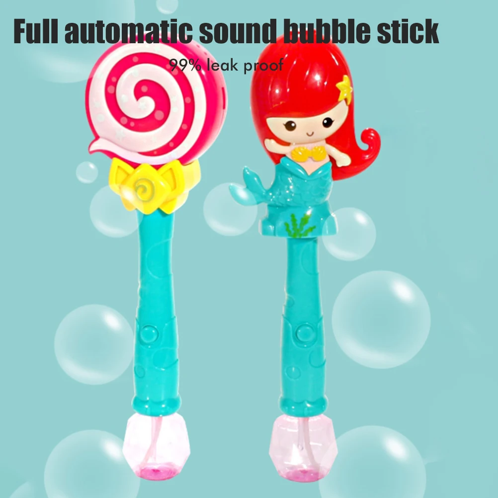 

Automatic Bubble Wand Lollipop Bubble Blower with Light Music for Boys Girls Bithday Gift Outdoor Picnic Toy Soap Bubble Machine