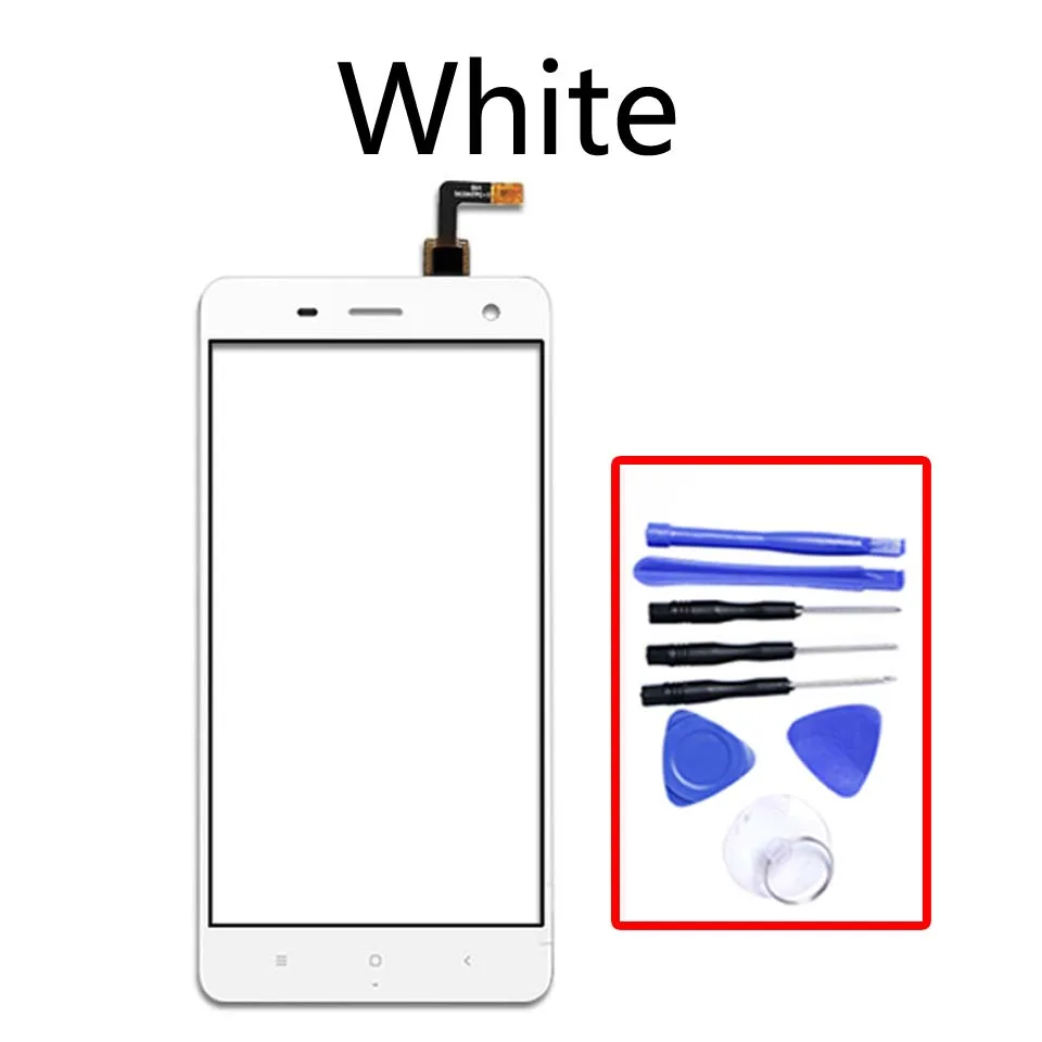 White-With tool 5," сенсорный экран для Xiao mi 4 mi 4 M4 Сенсорная панель Сенсорный ЖК-дисплей стеклянная линза Панель дигитайзер Запасные части - Цвет: White-With tool