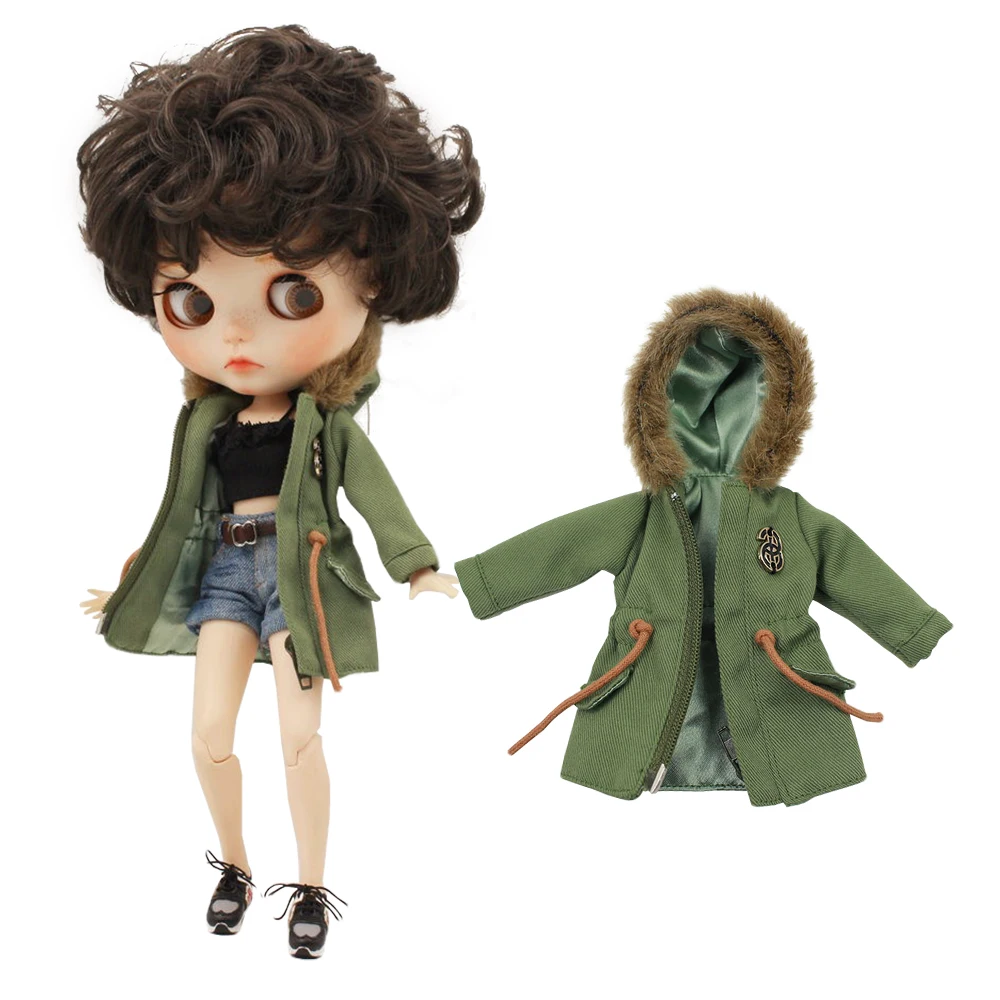 ICY DBS Blyth doll joint Doll Green army jacket denim shorts black lace bra anime clothes | Игрушки и хобби