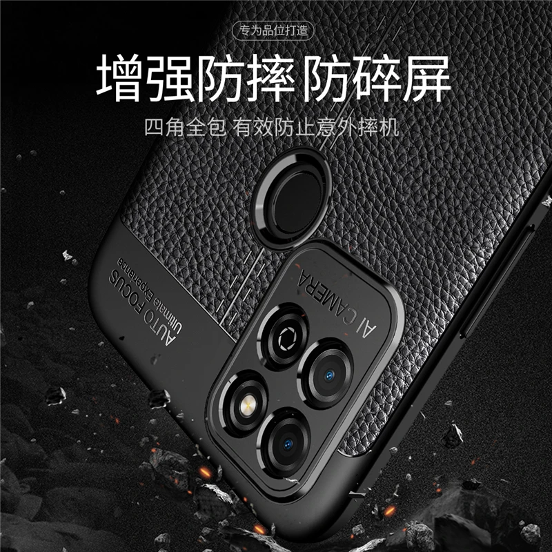 For Huawei Honor Play 5T Case Luxury Leather Soft Silicone Shockproof Bumper Back Cover Honor Play 5T Phone Case Honor Play 5T