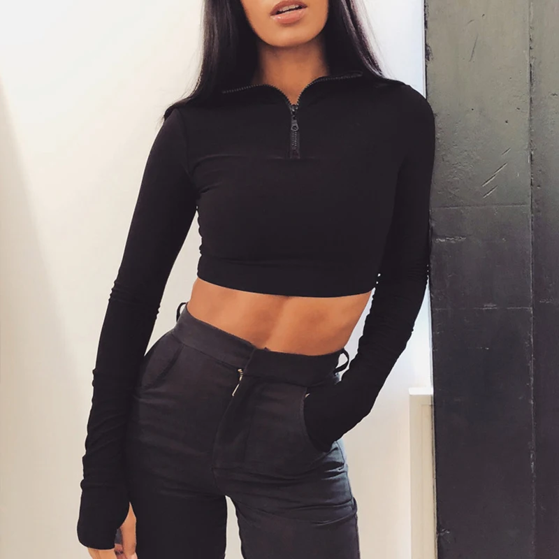 Helisopus с длинным рукавом на молнии пикантный комплект из двух предметов наборы