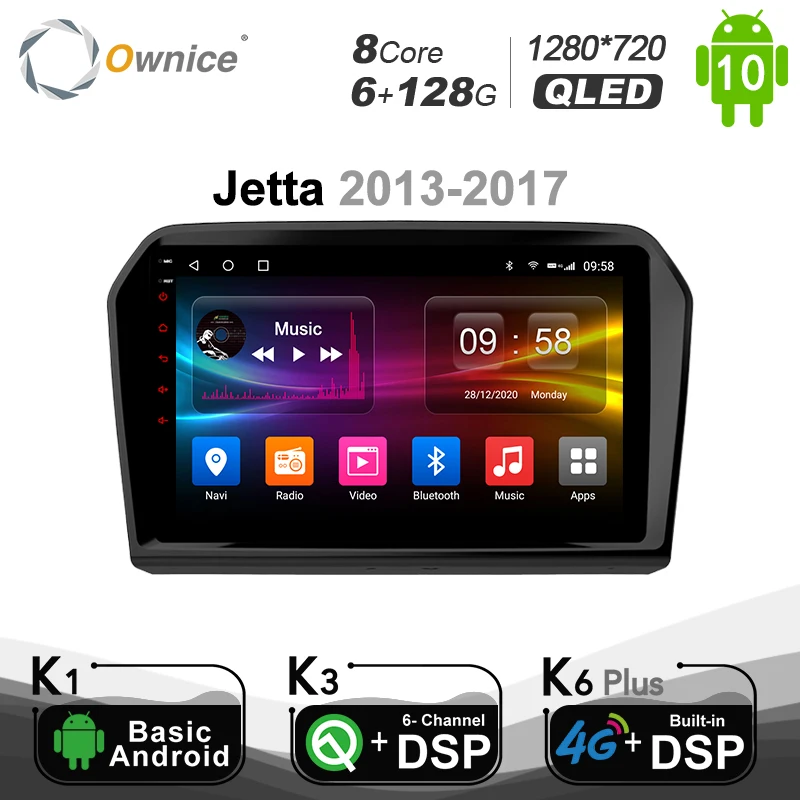 Ownice Android 10 0 Octa Core для Volkswagen VW Jetta 2013 2017 6G + 128G автомобильное радио навигация GPS