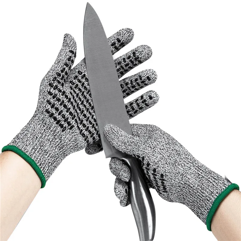 

Cut Resistant Gloves HPPE&Nylon EN388 Anti-cut Level 5 Safety Work Glove Touch Sensitive Anti-Slip Tool for Kitchen,Garden