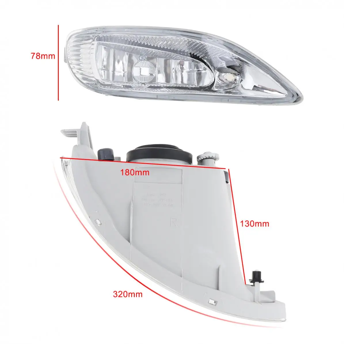 1 шт. Автомобильная противотуманная фара правая сторона RH прозрачная линза