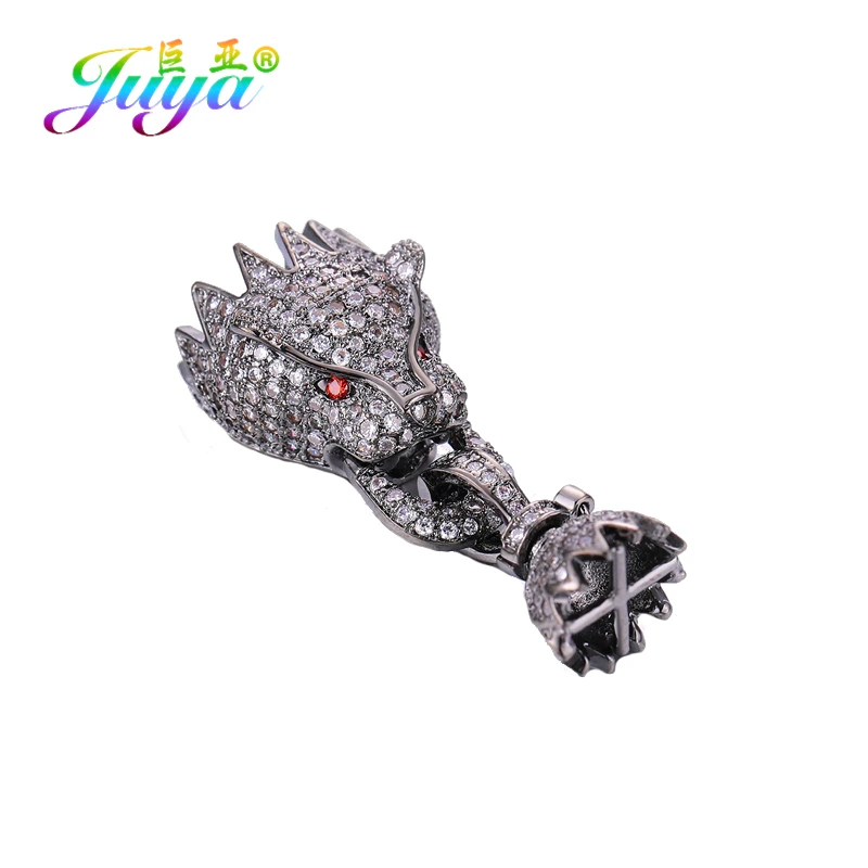 Metal Black Juya Ali Moda кубический цирконий декоративный Дракон крепеж разъемы для DIY натуральный камень барокко Жемчуг Ювелирные изделия с кистями изготовления - Цвет: Metal Black