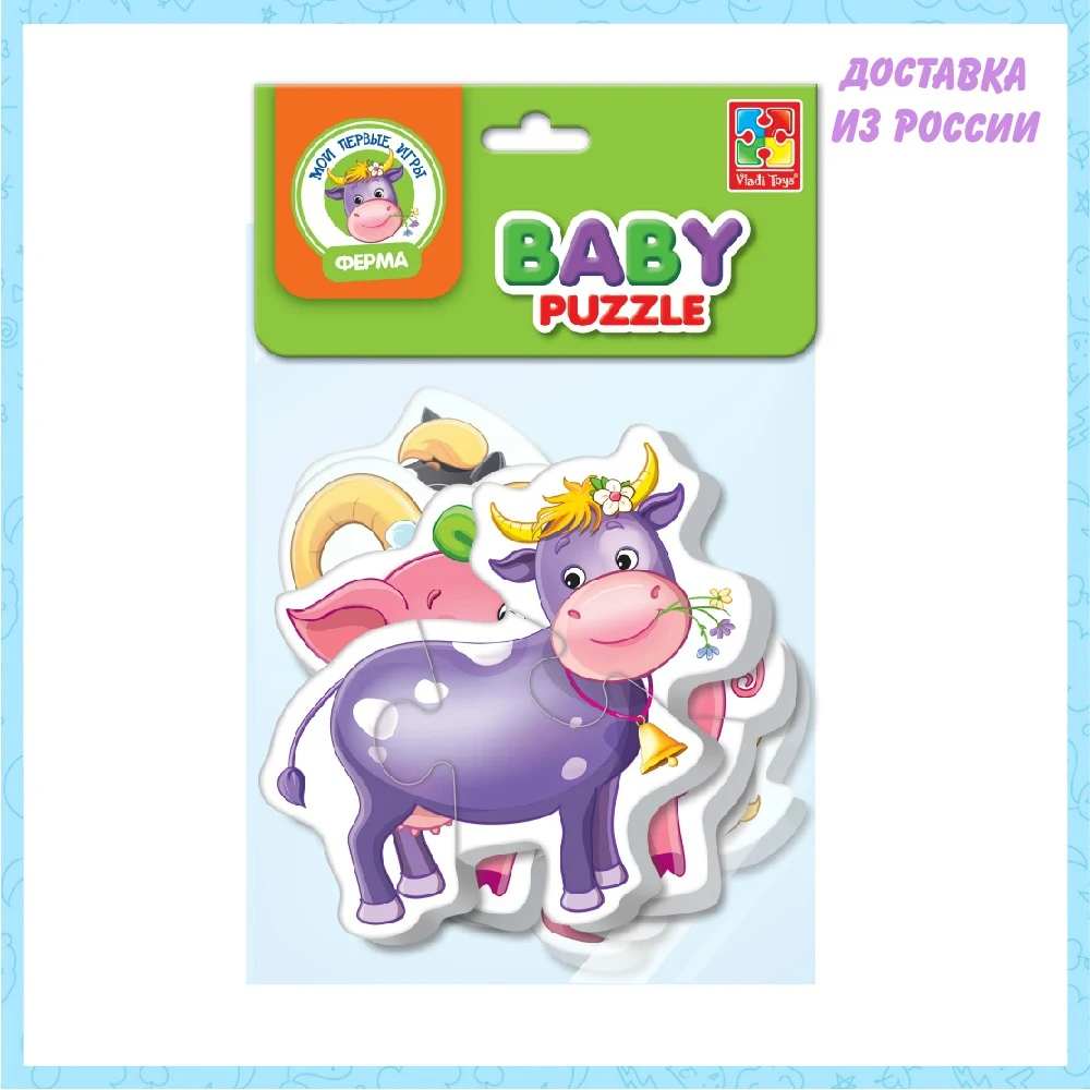 Мягкие пазлы Baby puzzle Vladi Toys Ферма | Игрушки и хобби