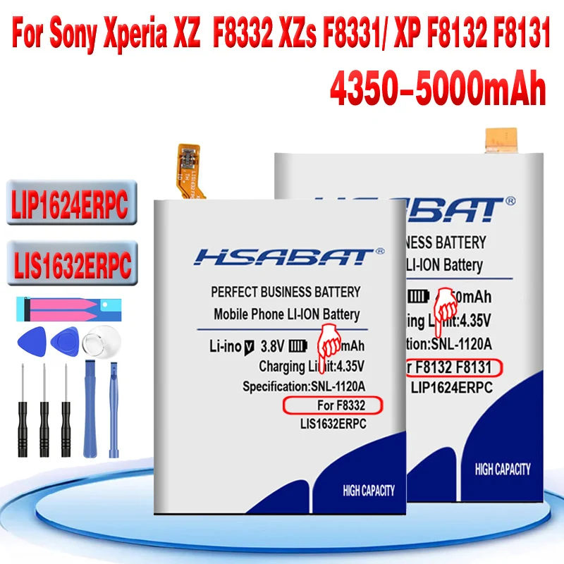 Аккумулятор HSABAT LIS1632ERPC LIP1624ERPC для Sony Xperia XZ Dual Sim F8332 XZs F8331 X Performance XP F8132