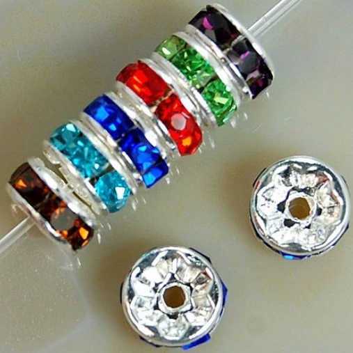 Tft3 8 мм смешанные цвета партия разразы Rondelle разделитель посеребренные OWO