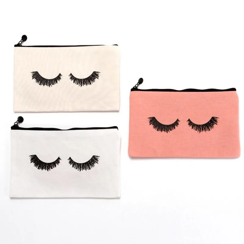 Bag Canvas Print Cosmetic Bag Clutch Bag Ladies Multifunctional Storage Pen Case Student School Supplies