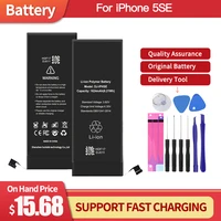 deji original lithium battery for iphone 5se with repair high quality real capacity 1624mah cell phone batteries replacement