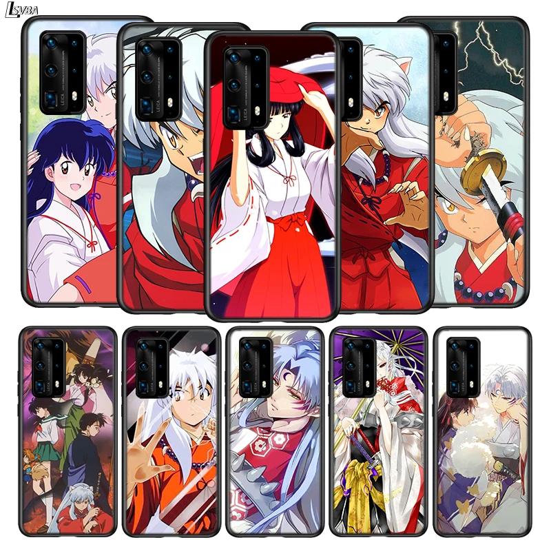 

For Huawei P40 P30 P20 Pro Lite E Plus 5G Bright Black Cover anime inuyasha For Huawei P10 P9 P8 Lite Phone Case