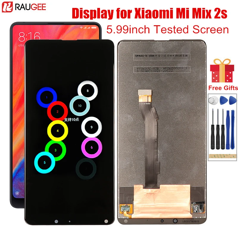 ЖК дисплей экран для Xiaomi Mi Mix 2 S цифровой преобразователь экрана в сборе с