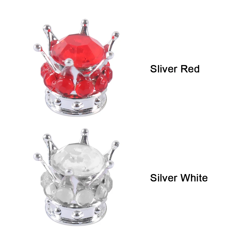 4pcs Weatherproof Car Motorcycle Wheel Tire Valve Cap Practical Dustproof Crown Style ABS Universal Accessories Bling Diamond | Автомобили
