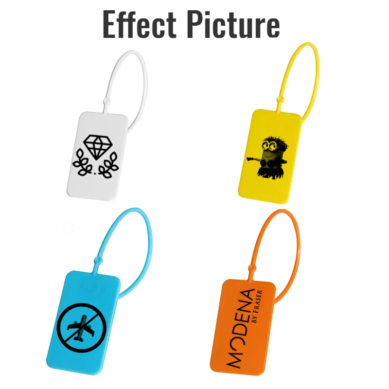 Одноразовые пластиковые этикетки для одежды индивидуальная печать логотипа