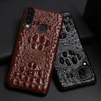 leather phone case for huawei p40 lite p30 p20 mate 30 nova 5t p smate honor 8x max 9x 8 9 10 20 pro 10i crocodile head texture