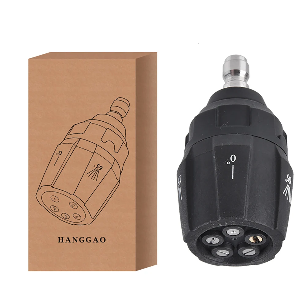 

Pressure Washer Nozzle 5 In 1 G1/4" Quick Plug Connect Car Washer Nozzle 3600PSI High Pressure Water Gun Spray Nozzle