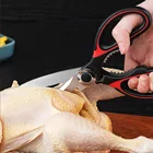 Многофункциональные кухонные ножницы из нержавеющей стали, инструмент для резки мяса, овощей, рыбы, курицы, костей, барбекю, открывалка для бутылок