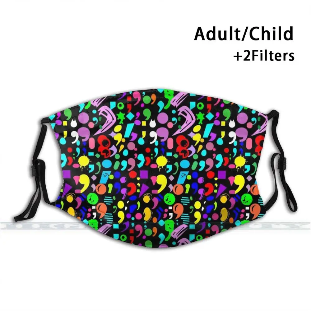 Semicolon пользовательский дизайн для детей маски взрослых Пылезащитный фильтр