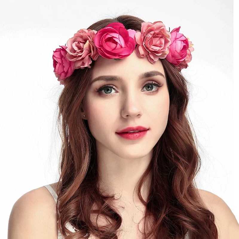 Новая красивая женская цветочная повязка на голову Цветочная корона для