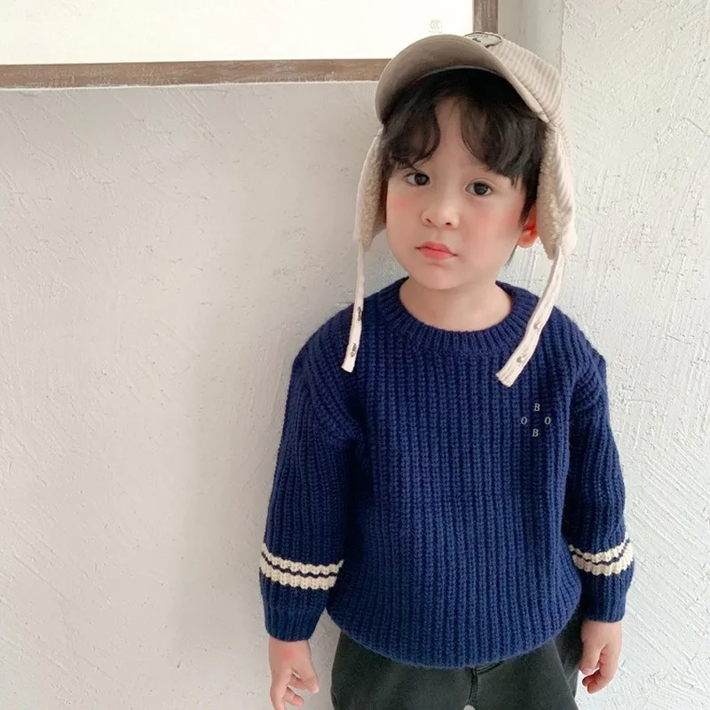 Детский свитер, новинка осень-зима 2019, корейский плотный свитер для девочек, детская одежда с круглым вырезом, Однотонный свитер для мальчик... от AliExpress RU&CIS NEW