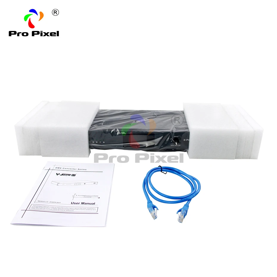 V-Show 2021 Новое обновление 8 портов DMX Artnet RDM консоль выход 8x512 4096 каналов 3PIN или 5PIN