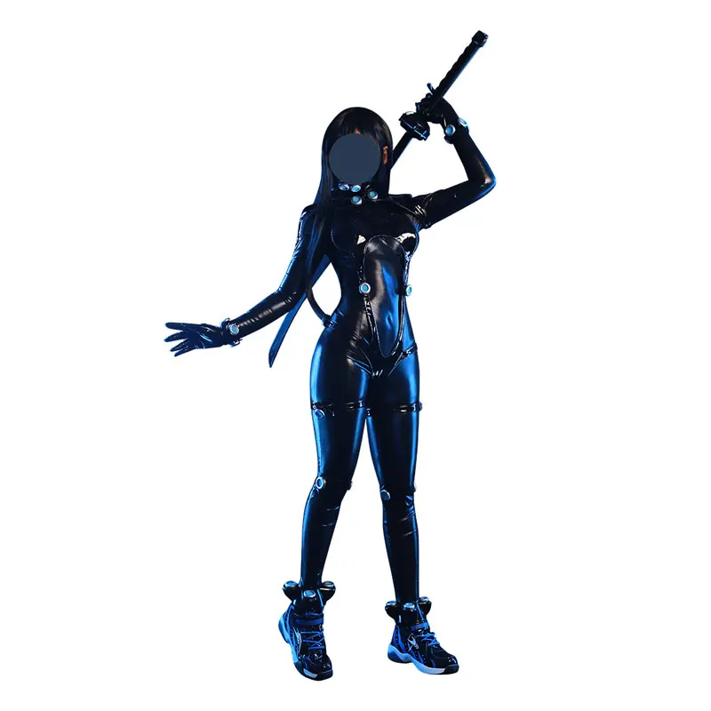 Аниме GANTZ cos Shitahira Reika тонкие сексуальные черные колготки из искусственной кожи