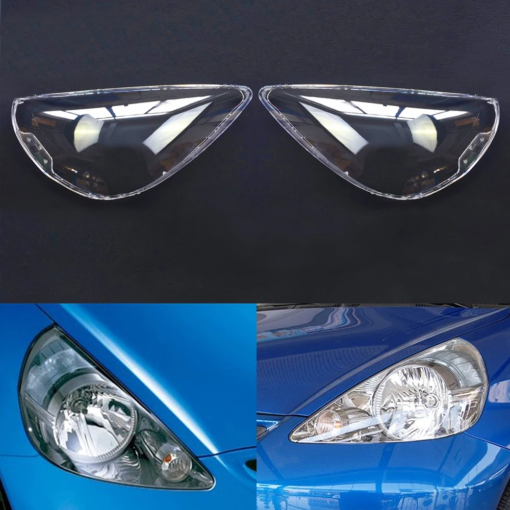 Для Honda Fit Jazz Хэтчбек 2003 2004 2005 2006 2007 Автомобильная фара Замена объектива прозрачный авто оболочка Крышка - Цвет: Left and Right Side