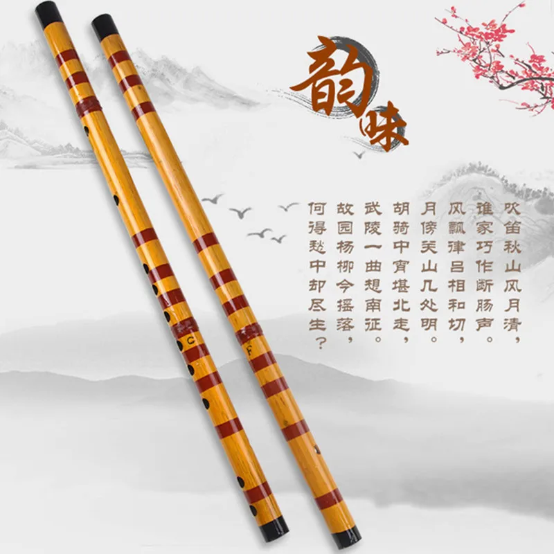 10 Hole Flute Chinese Traditional Musical Instrument Bamboo Dizi Flute for Beginner C D E F G Key Transverse Flauta Chinese Dizi images - 6