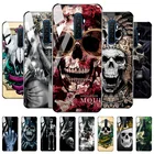 Чехол со скелетом и черепом для OPPO A15 A35 A15S, стеклянный чехол для OPPO Reno 4 SE Ace 2 Z 10X R11S R11 Plus F11 F17 R17 Pro F7 F9, чехол