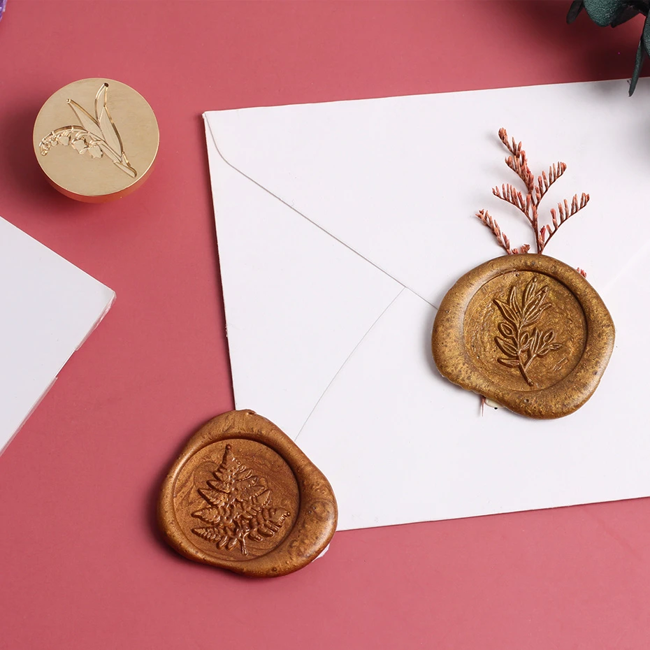 Завод цветок печать набор восковых печатей с ретро Античная герметизирующий