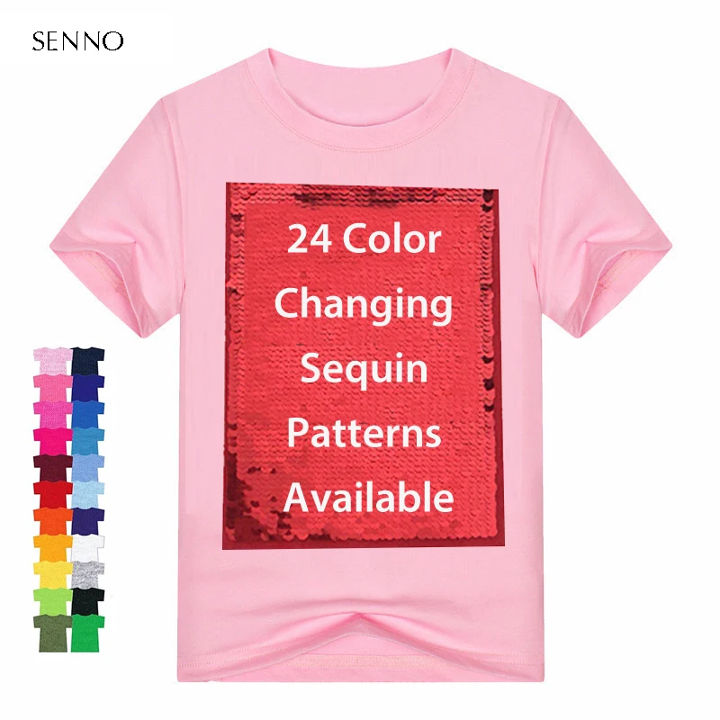 Футболка для мальчиков с 24 рисунками хлопковая Детская футболка блестками