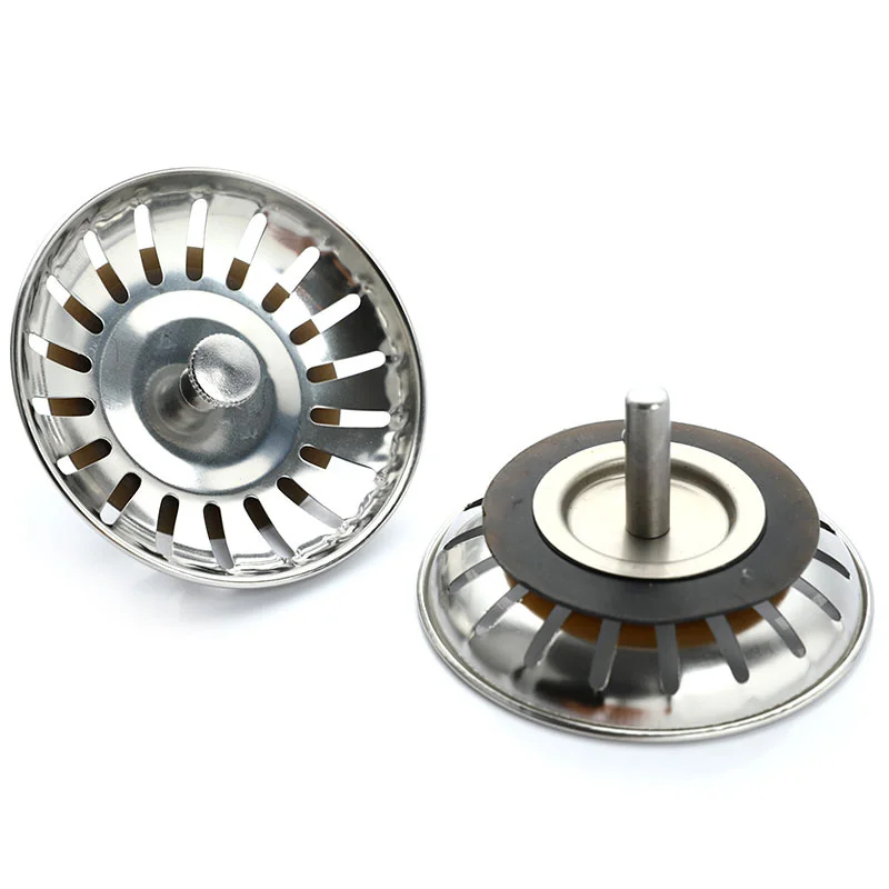 

Stainless Steel New Premium Kitchen Sink Strainer Replacement Waste Plug Basin Drain Filter Steel