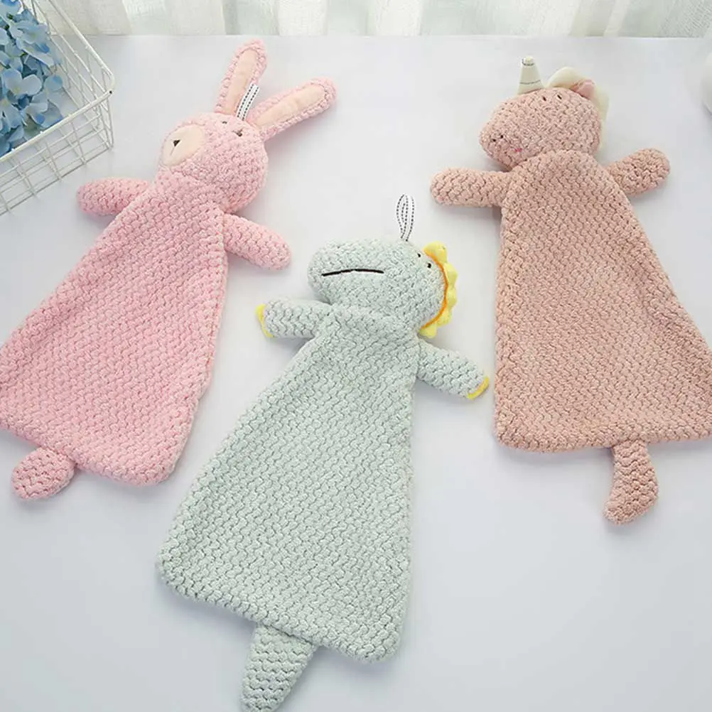 2 шт. 24x46 см коралловый флис ручная работа мультяшное полотенце впитывающая