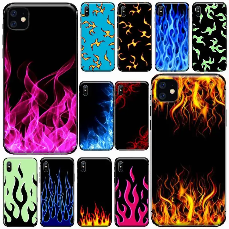 

Fashion Flame art Pattern Phone Case For iphone 12 11 13 7 8 6 s plus x xs xr pro max mini