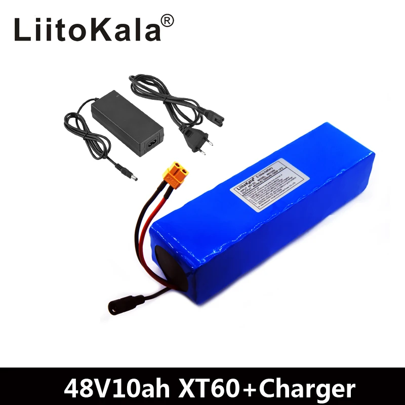 

LiitoKala e-bike battery 48v 10ah li ion battery pack bike conversion kit bafang 1000w and charger XT60 Plug