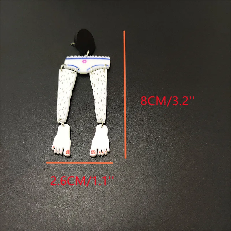 Женские серьги-подвески KUGUYS акриловые длинные серьги с кисточками хип-хоп трусы