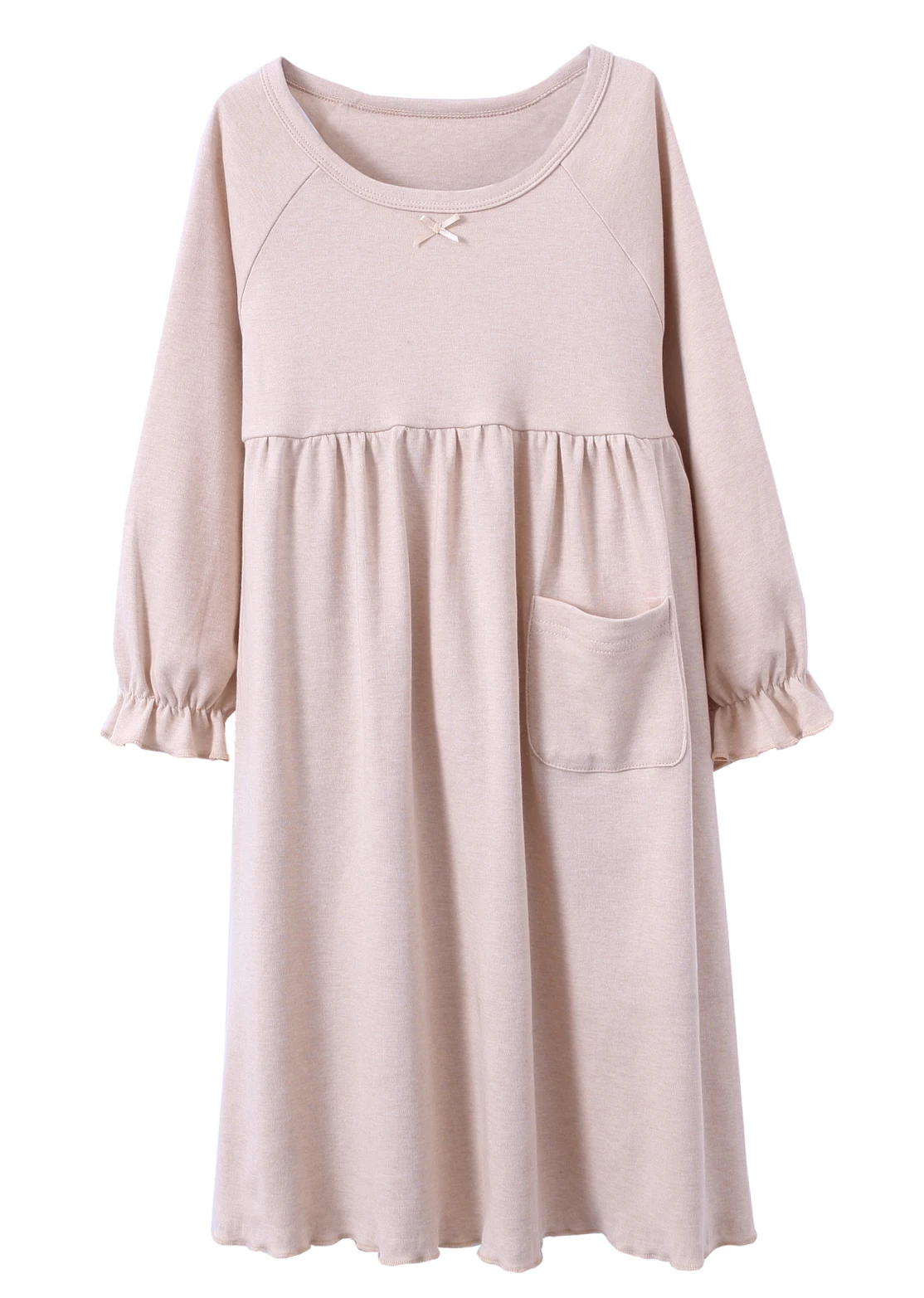 Девушки Дети Натуральная хлопчатобумажная одежда для сна ночная рубашка с