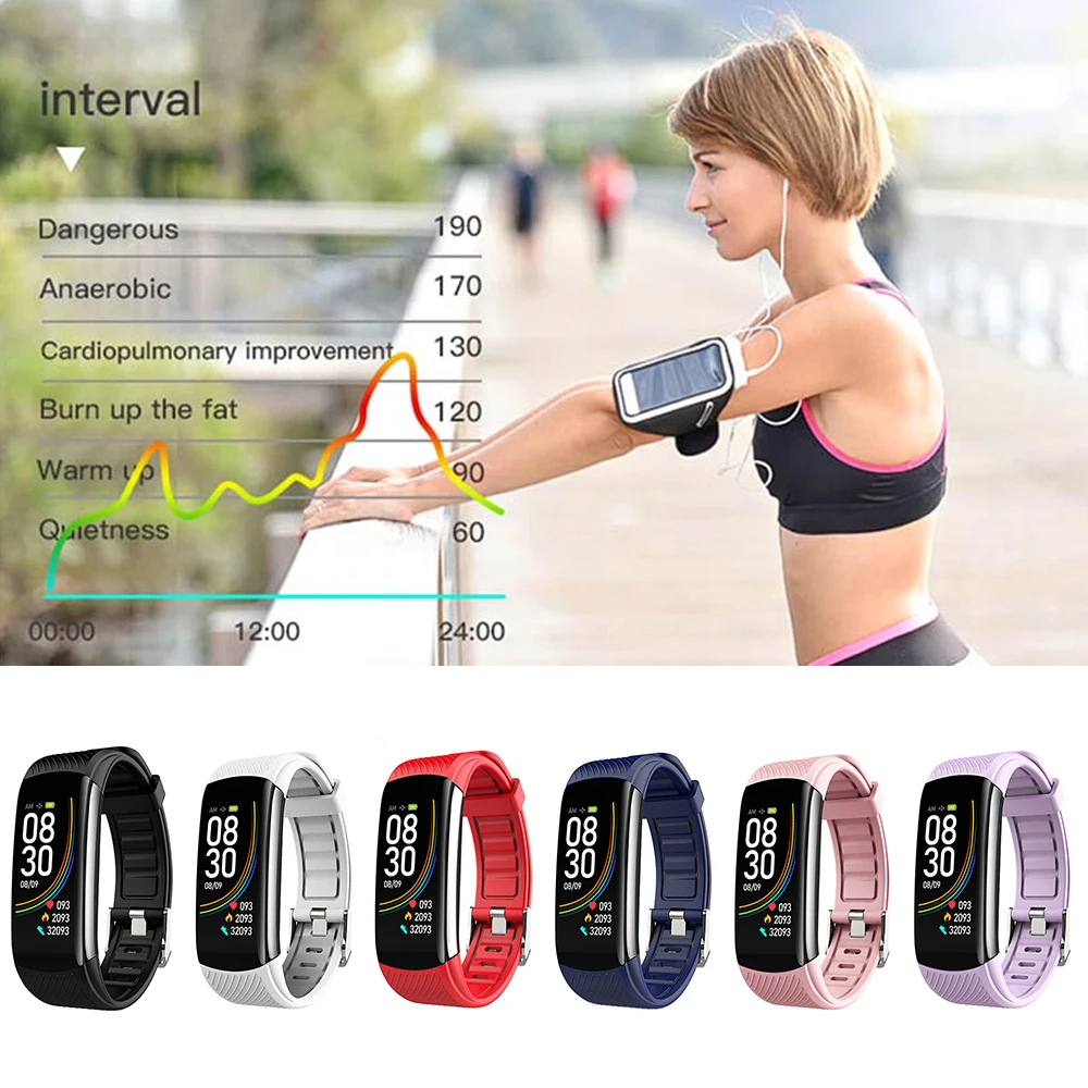 IP67 водонепроницаемый смарт браслет часы температура тела монитор сна фитнес