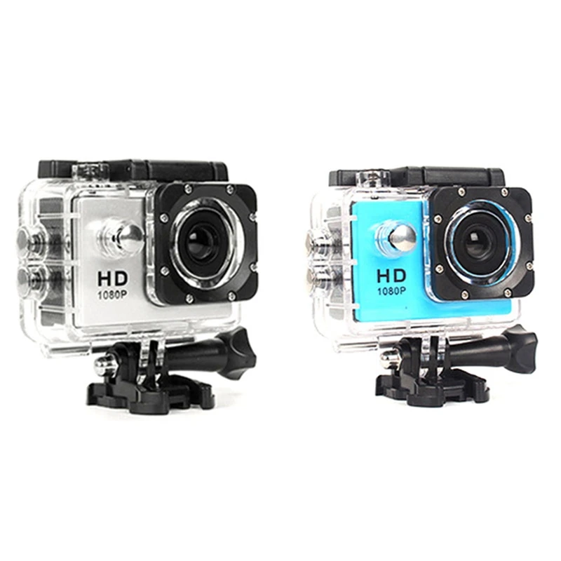 

2 Set 480P Motorcycle Dash Sports Action Video Camera Motorcycle Dvr Full Hd 30M Waterproof-Silver & Blue