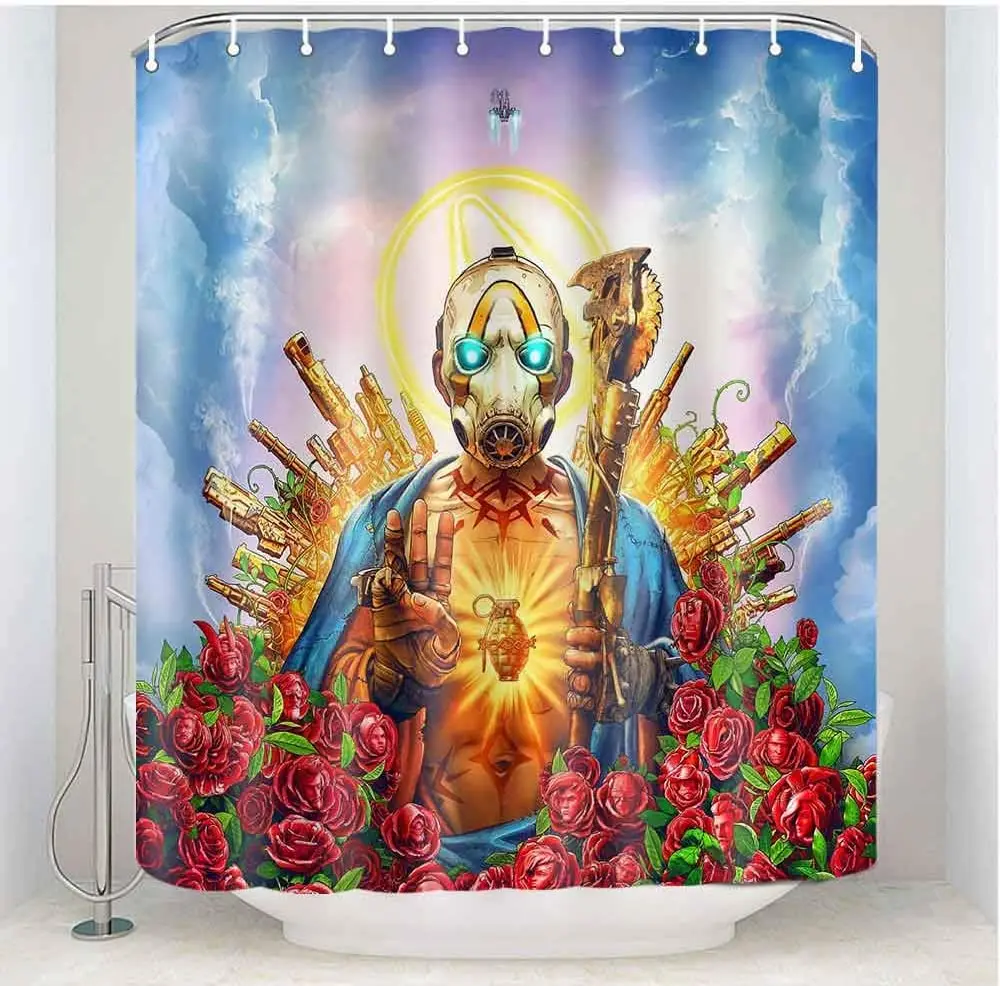 

Cartoon Paint Intricate Bath Curtain for Bathroom