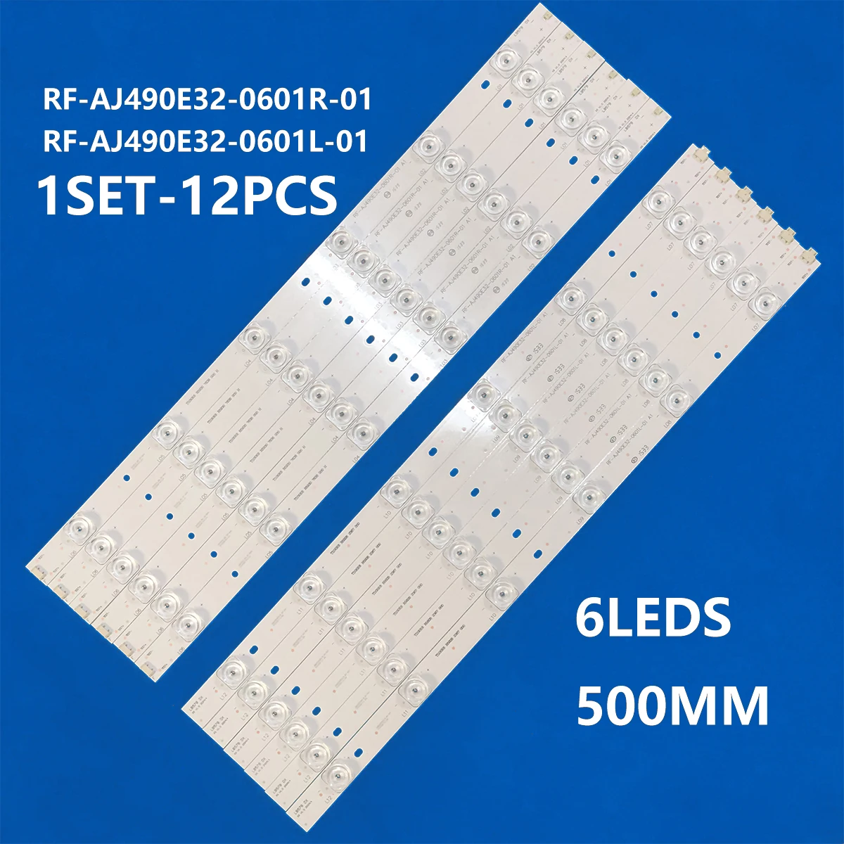 

LED Backlight strip12 lamp For Sharp 49"TV LC-49CFF5001K RF-AJ490E32-0601R-01 0601l A1 LY.45J01G001 LC-49CFE6032E LC-49CUF8472k