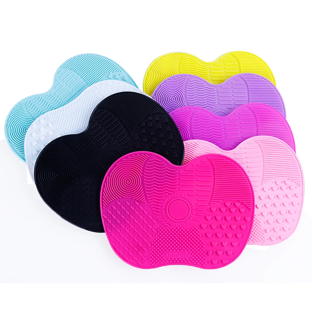 

1 Pc Makeup Brush Cleaning Pad Silicone Brush Cleaner Mat Cosmetic Make Up Brushes Washing Little Scrubber Board Clean Wash Tool